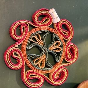 Unique Vintage Rattan Hot Pad